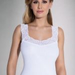 Бавовняна майка з мереживними бретелями Arietta