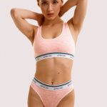 Бавовняні трусики стрінги AU-0103 Thongs rose