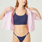 Бавовняні трусики стрінги CH6107 navy blue