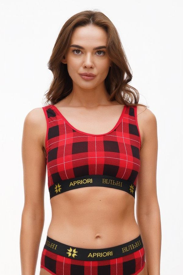 Бавовняний бралет Vilni AVB-0001 plaid