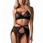 Комплект білизни з мікросітки Novenes black