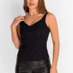 Майка з фактурної мікрофібри 7070-077 black