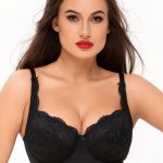 Напівдубльований бюстгальтер з мереживом 5186 Olga black