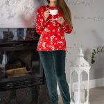 Піжама з новорічним принтом 1411 multi