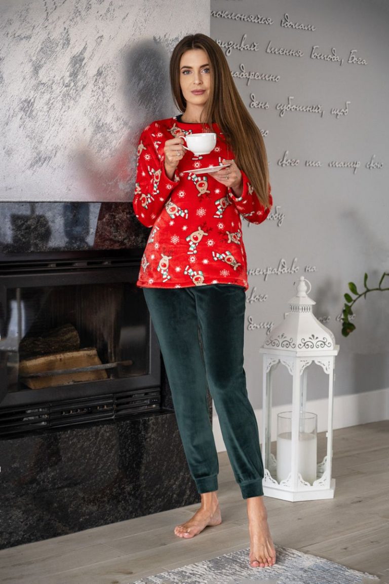 Піжама з новорічним принтом 1411 multi