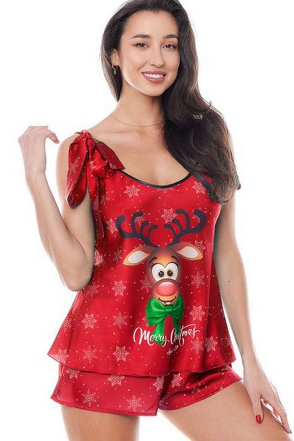 Піжама з принтом Aster red