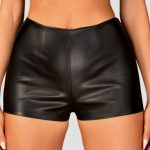 Шортики з еко-шкіри Hermeza black