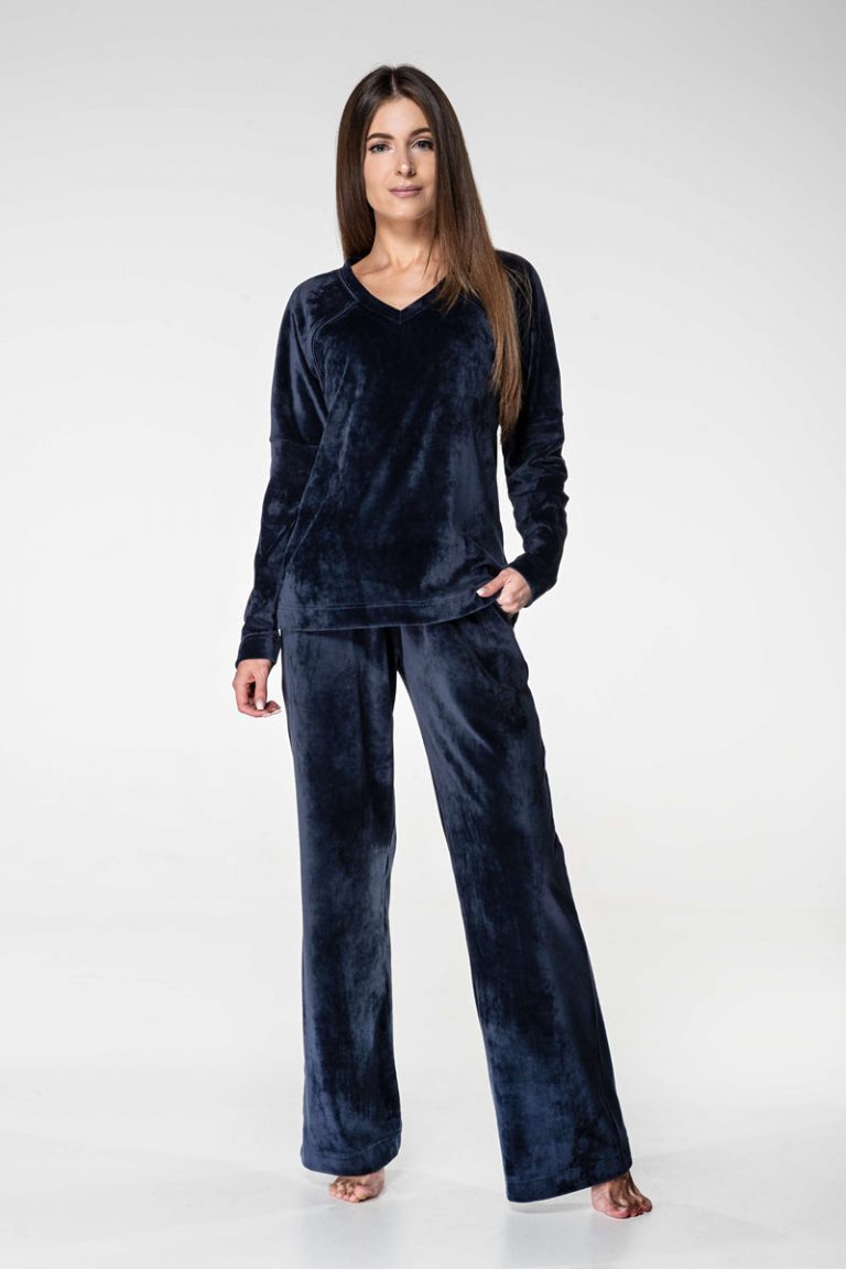 Велюровий комплект для дому 1112 blue