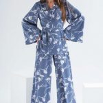 Атласна піжама з квітами 1904 denim