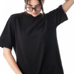 Бавовняна футболка оверсайз 24042 black