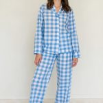 Бавовняна піжама в клітинку Blue Plaid HL0073-29-69 blue