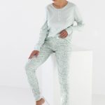 Бавовняна піжама зі штанами Olive