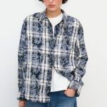 Бавовняна сорочка в клітинку 1381 blue