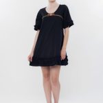 Бавовняна сукня з воланами 0134 black