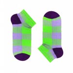 Бавовняні шкарпетки в клітинку Lime Violet Tartan 494