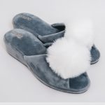 Домашні капці з помпоном 011 ball grey