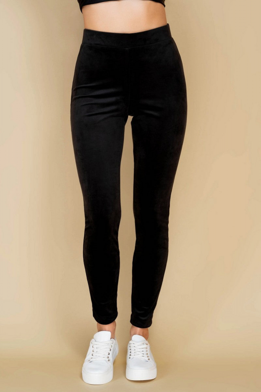 Домашні штани з велюру 807-6227-1 black