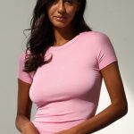 Футболка в рубчик з модалу 24103 pink