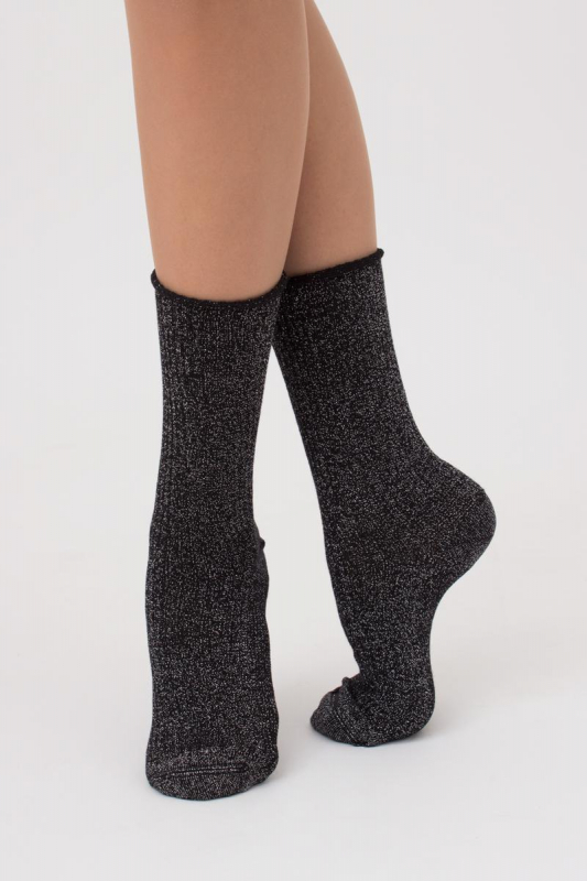 Люрексові шкарпетки у рубчик 1010099 WS4 Lurex Rib 001