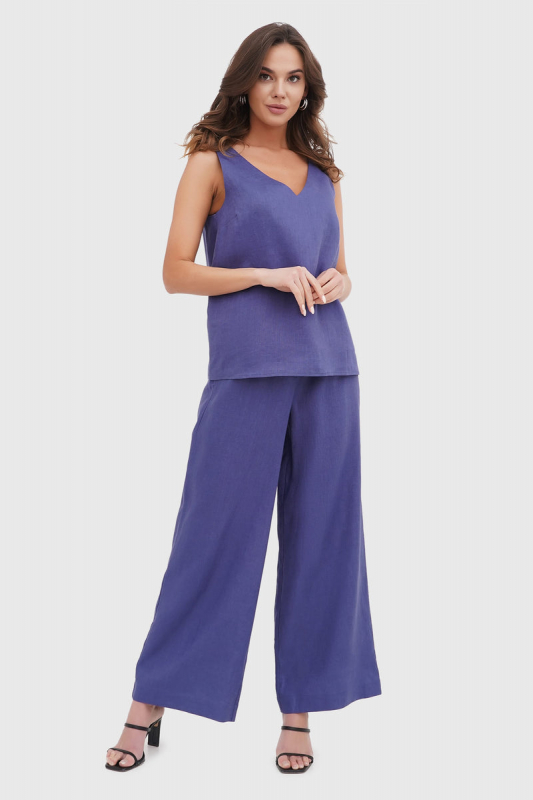 Лляний комплект 2810 blue