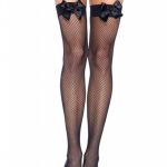 Панчохи в сітку з атласним бантом Highs With Bow