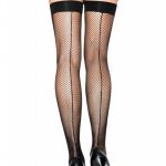 Панчохи в сітку з вертикальним швом Backseam Thigh