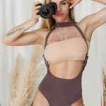 Роздільний купальник бандо з підтяжками KR27 KBS27-C32-KMP27-C40