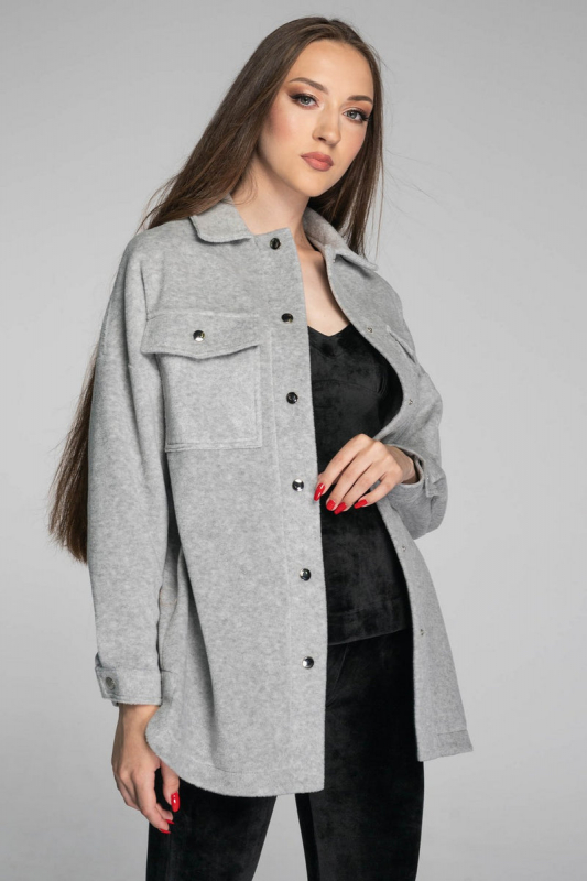 Сорочка на кнопках 1217 gray