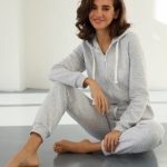 Стьобаний комплект для дому 23155 gray melange