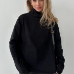 Светр з високою горловиною AW23300/1 black