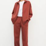 Утеплені широкі штани 1403 terracotta