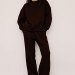 Утеплені широкі штани BLCN 1177 chocolate