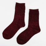 Вовняні меланжеві шкарпетки Warm bordo 1164