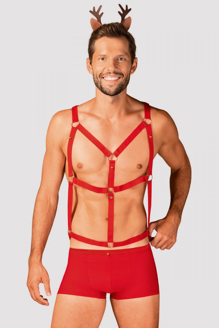 Еротичний комплект для чоловіків MR Reindy red