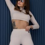 Кроп-топ у рубчик T422-TR321