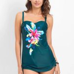 Купальник танкіні з принтом 921-112 dark azure