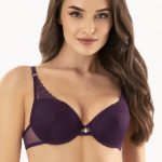 Мереживний бюстгальтер пуш-ап 1124/32 Ines dark violet