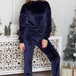 Піжама з велюру П1500 blue