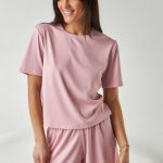 Піжама з віскози в рубчик 0315/313 powder