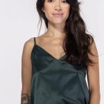 Піжамна майка із сатину HOM2008006/006MC green