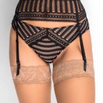 Пояс для панчіх з мережива 8176-50 black