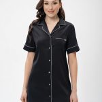 Атласна сорочка на ґудзиках 2410 black