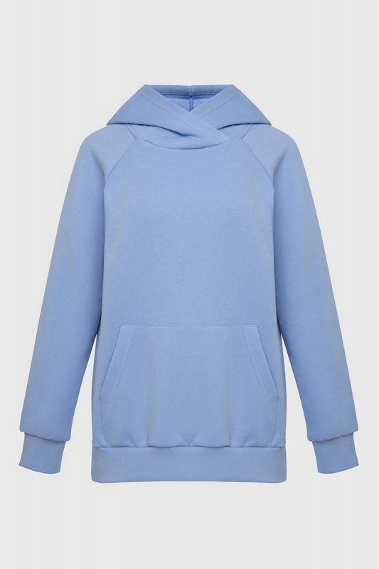 Бавовняне худі з капюшоном 23136 blue