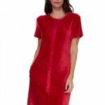 Сукня з короткими рукавами 6069 crimson