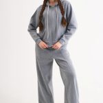 Трикотажний костюм на блискавці 19-020 melange