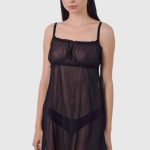 Нічна сорочка з сітки 04.5002 black