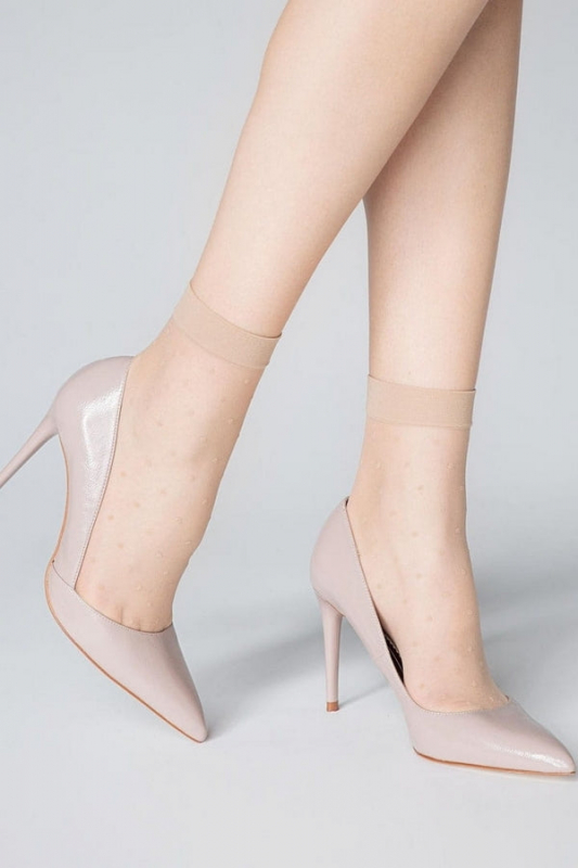 Прозорі шкарпетки у горошок Forte SL 716