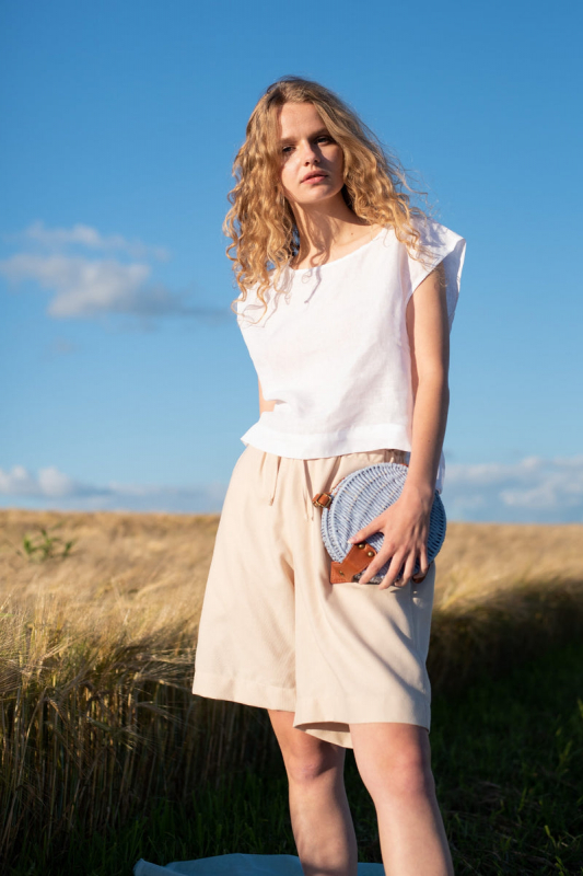 Комплект з шортами 006 White/Cream