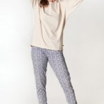 Бавовняна піжама з мереживом LNS 734 B22