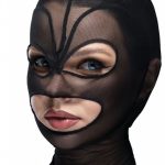 Маска-сітка з відкритим ротом та очима Hearts Mask black/black
